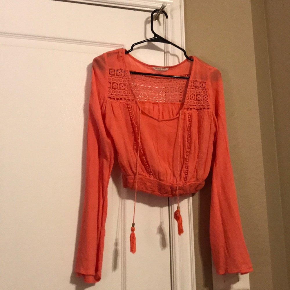 Orange crop top